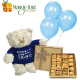 Arabic Sweets, Blue Hoodie Teddy and Balloons