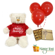Anniversary Teddy, Belgian Chocs & Balloons