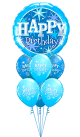 Blue Sparkle Happy Birthday Balloons