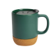 Ceramic Mug with Lid and Cork Base 385 ml