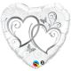 Entwined Hearts Silver Heart Foil Balloon