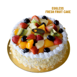 Eggless Fresh Fruit Cake